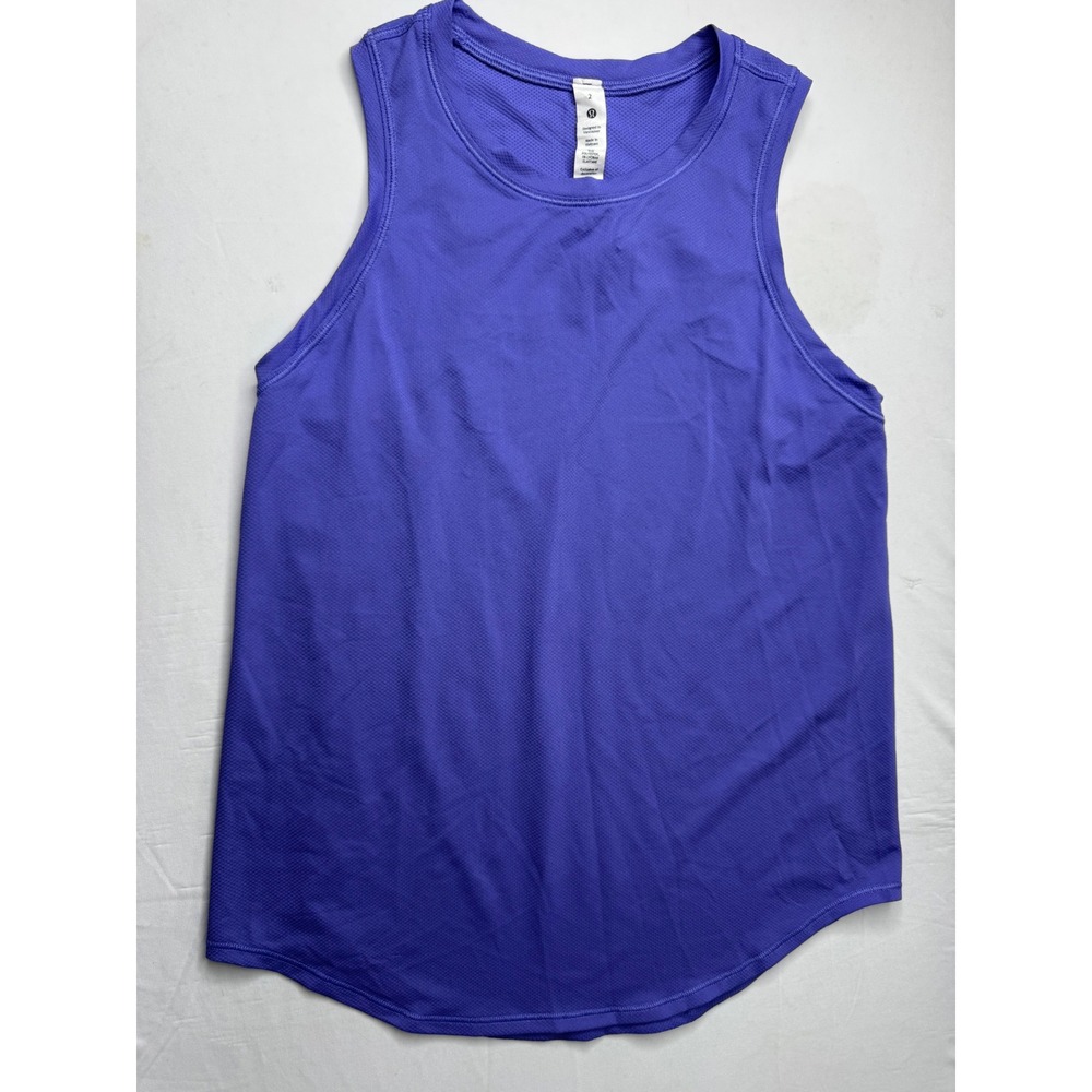 Lululemon Swiftly Tech Tank Top 2.0 Purple Mesh Running Training Sleeveless Sz 2